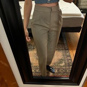 Koton Aysegul Afacan brown wool cotton trousers Made in Turkey